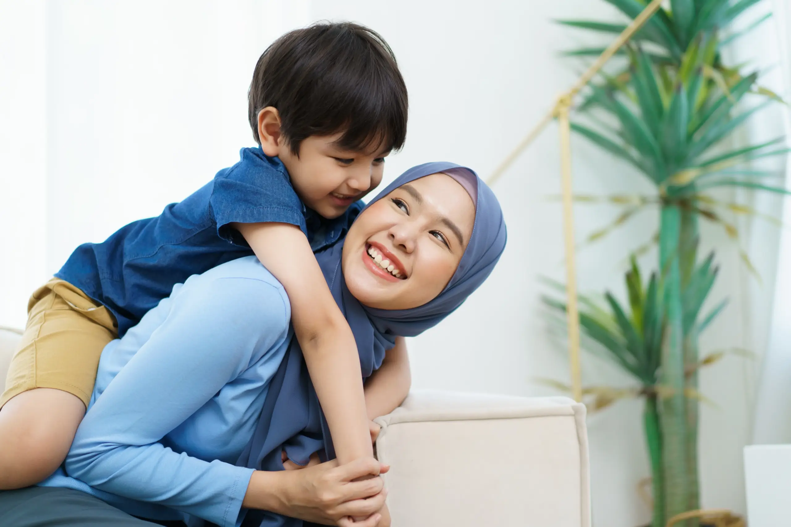 mother and son feels happy to have an accessible
